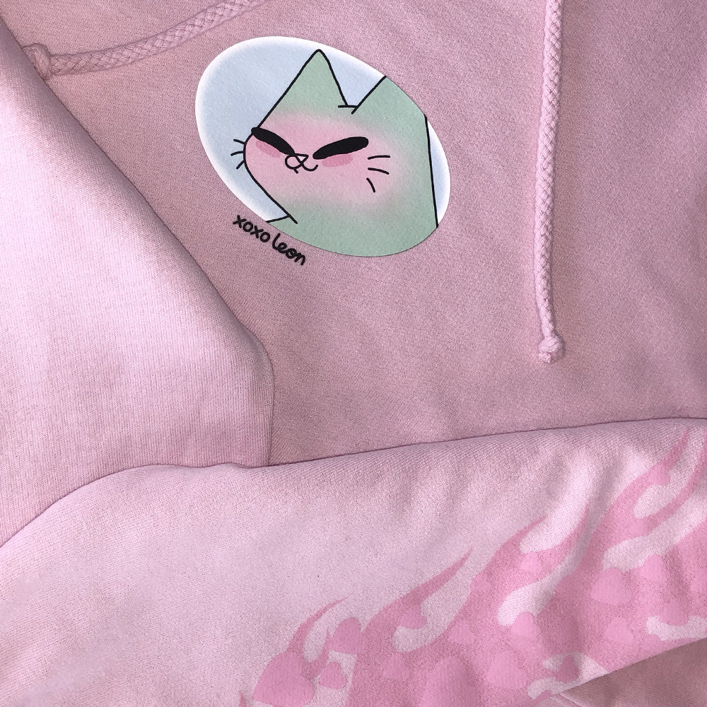ayyleon blush hoodie light pink