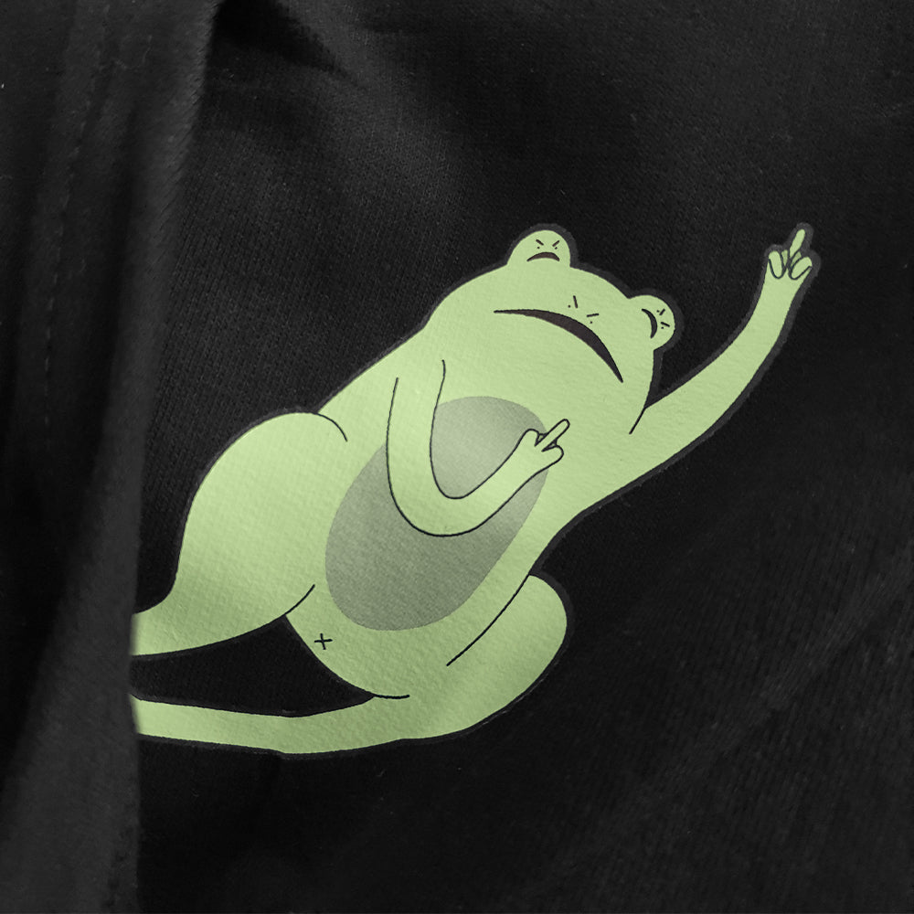 frog you hoodie black