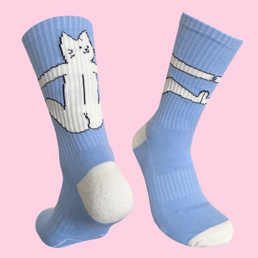 hugger socks blue